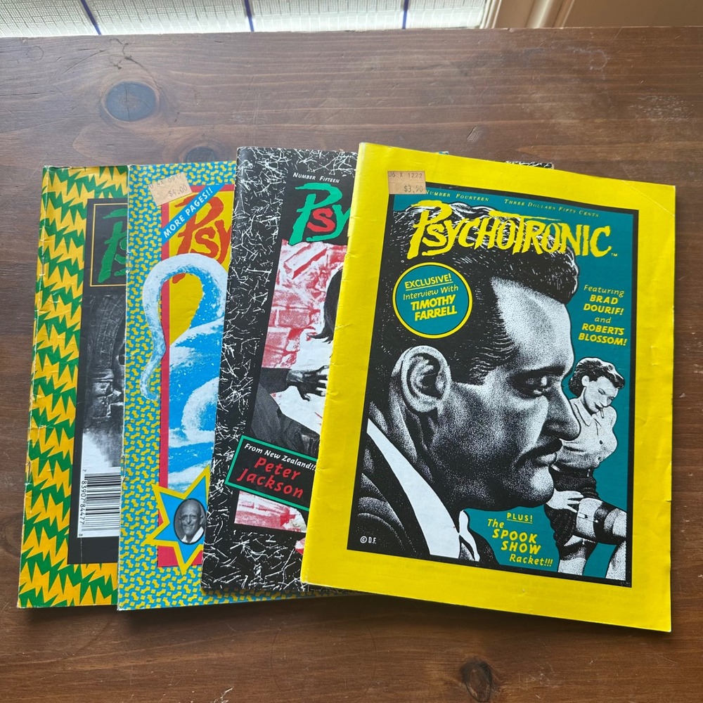 Vintage Psychotronic Video Magazine Lot Issues 14-17 Cult Horror Fanzine 90s